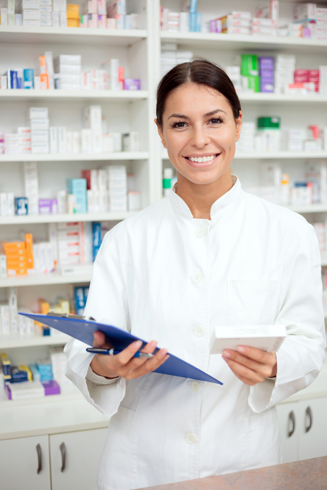 woman pharmacist smiling